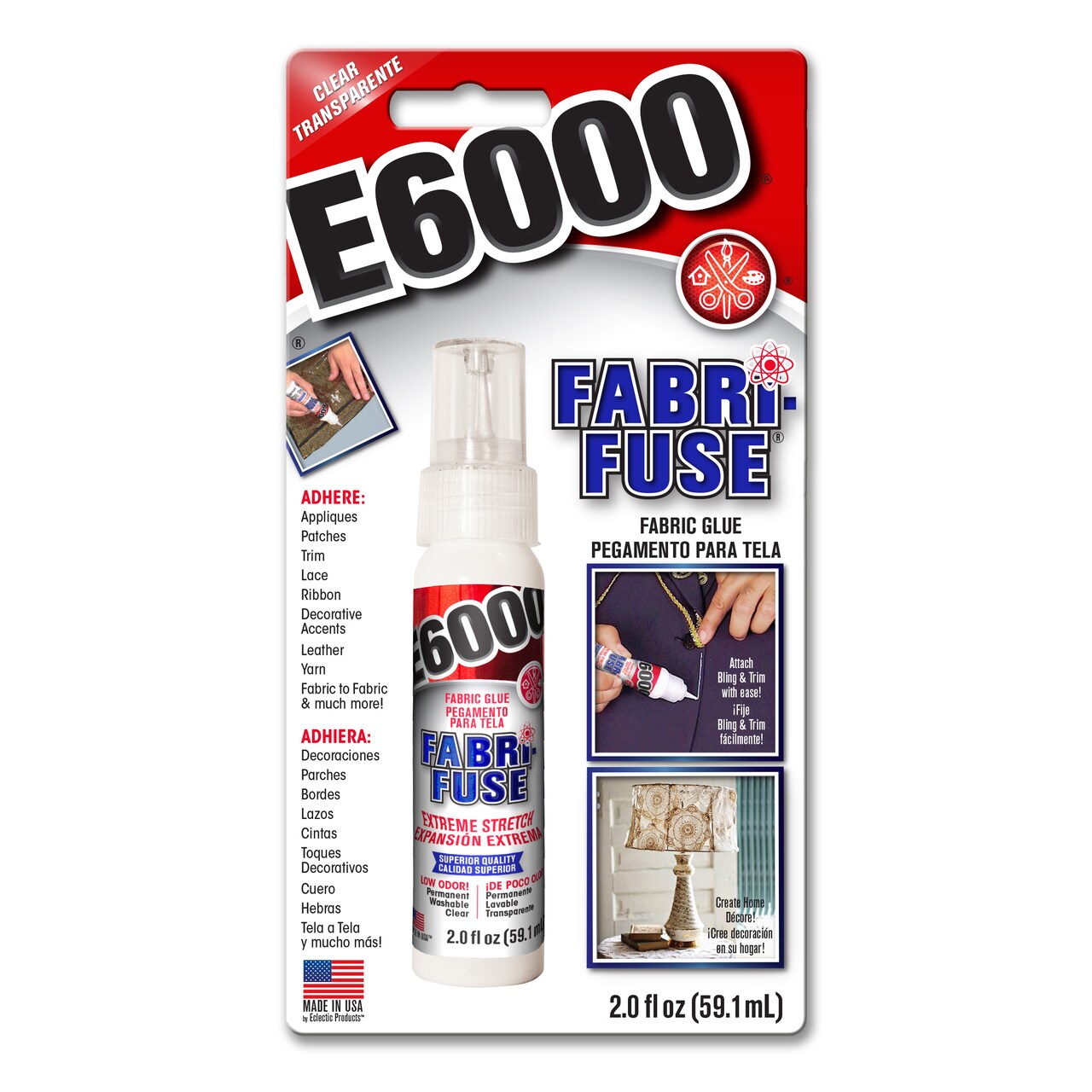 Eclectic E-6000 Adhesive, E6000 Fabri Fuse, 2 oz.